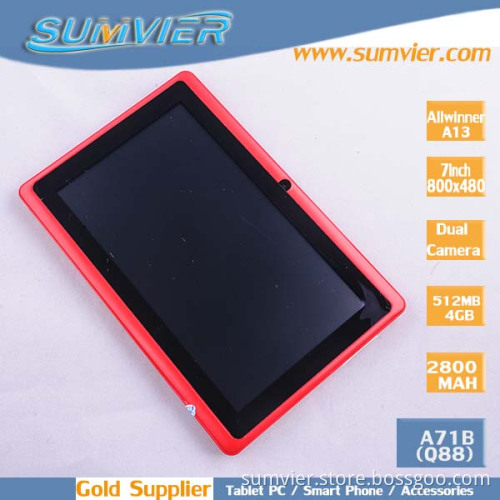 7" Tablet PC with A13 800X480 Pixels 512MB+4G (A71B)
